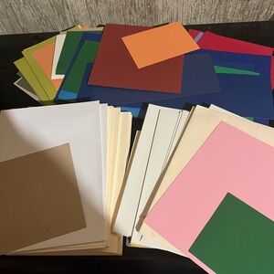 Scrapbook Paper Assortment and Handmade Paper Sheets